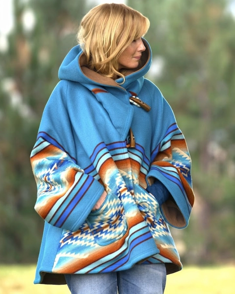 Yellowstone S03 Beth Dutton Blue Wool Coat - Image 5