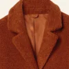 Yellowstone Beth Dutton Orange Shearling Fur Coat - Image 4