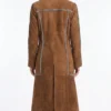 Yellowstone S02 Beth Dutton Brown Suede Leather Coat - Image 3