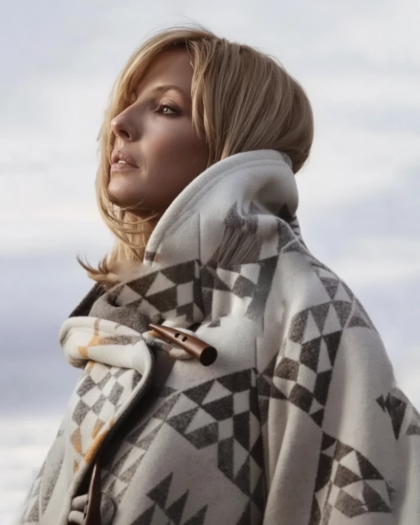 Yellowstone Beth Dutton White Wool Cloak Coat - Image 4