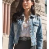 Yellowstone S02 Monica Dutton Denim Blue Jacket - Image 4