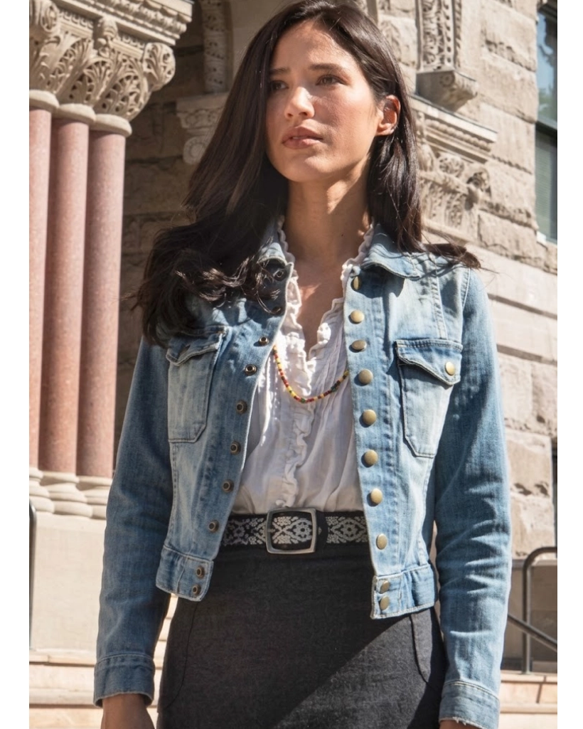 Yellowstone S02 Monica Dutton Denim Blue Jacket - Image 4