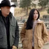 Yellowstone S02 Monica Dutton Brown Cotton Jacket - Image 6