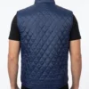 Yellowstone S02 John Dutton Blue Quilted Vest - Image 3