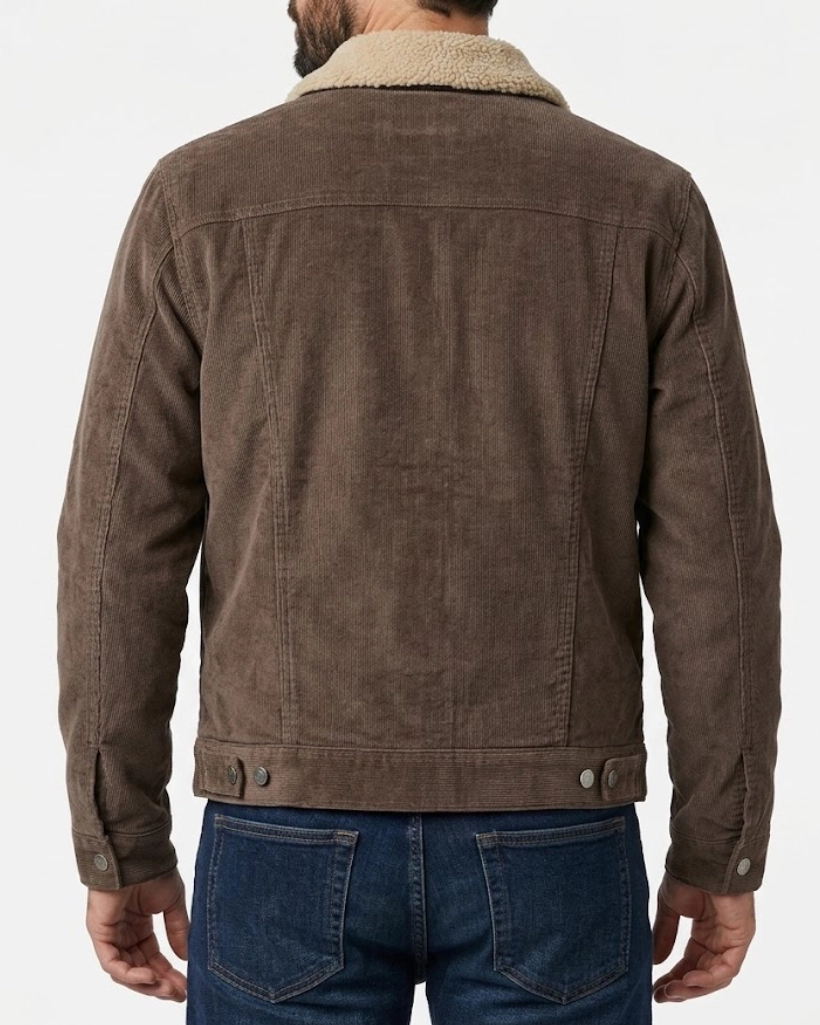 Yellowstone S03 John Dutton Brown Corduroy Jacket - Image 3