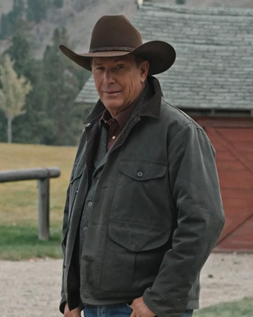 Yellowstone John Dutton Grey Cotton Jacket - Image 4