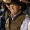 Yellowstone S03 John Dutton Brown Wool Vest - Image 5