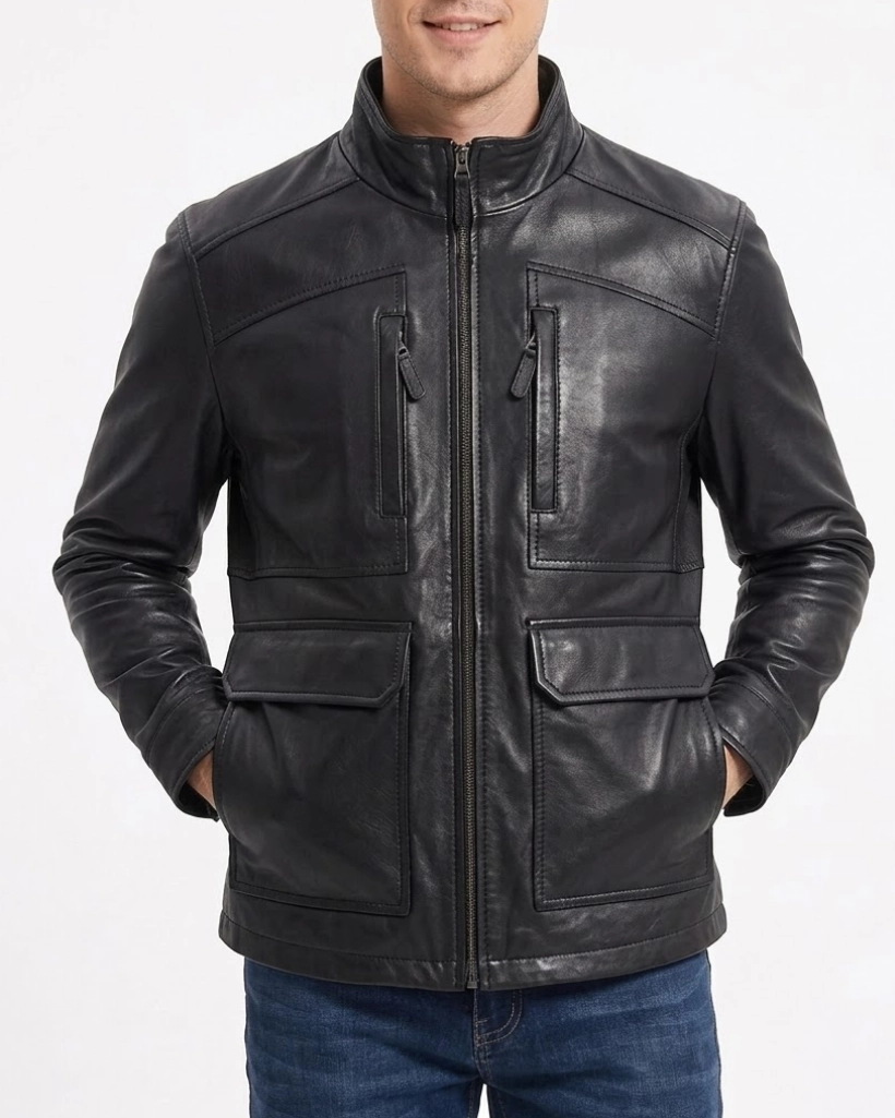 Alternative view of Lanterns 2026 Paul Ben-Victor Black Leather Jacket