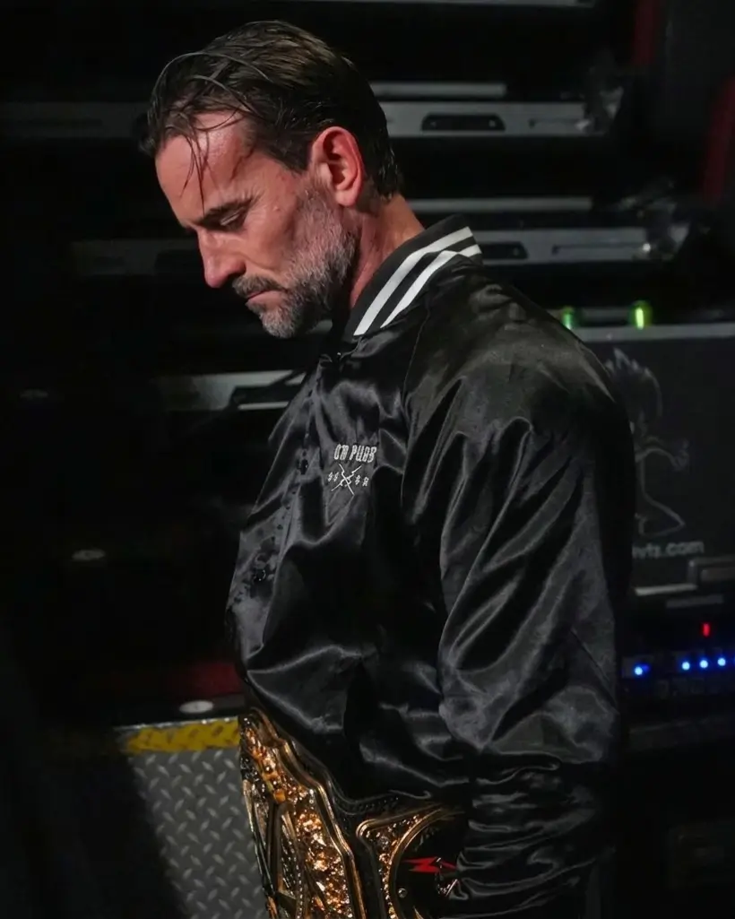 Larry Forever CM Punk Black Satin Jacket - Image 5