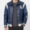 lionel richie blue varsity jacket