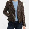 Boston Blue Marisa Ramirez Brown Leather Jacket - Image 2