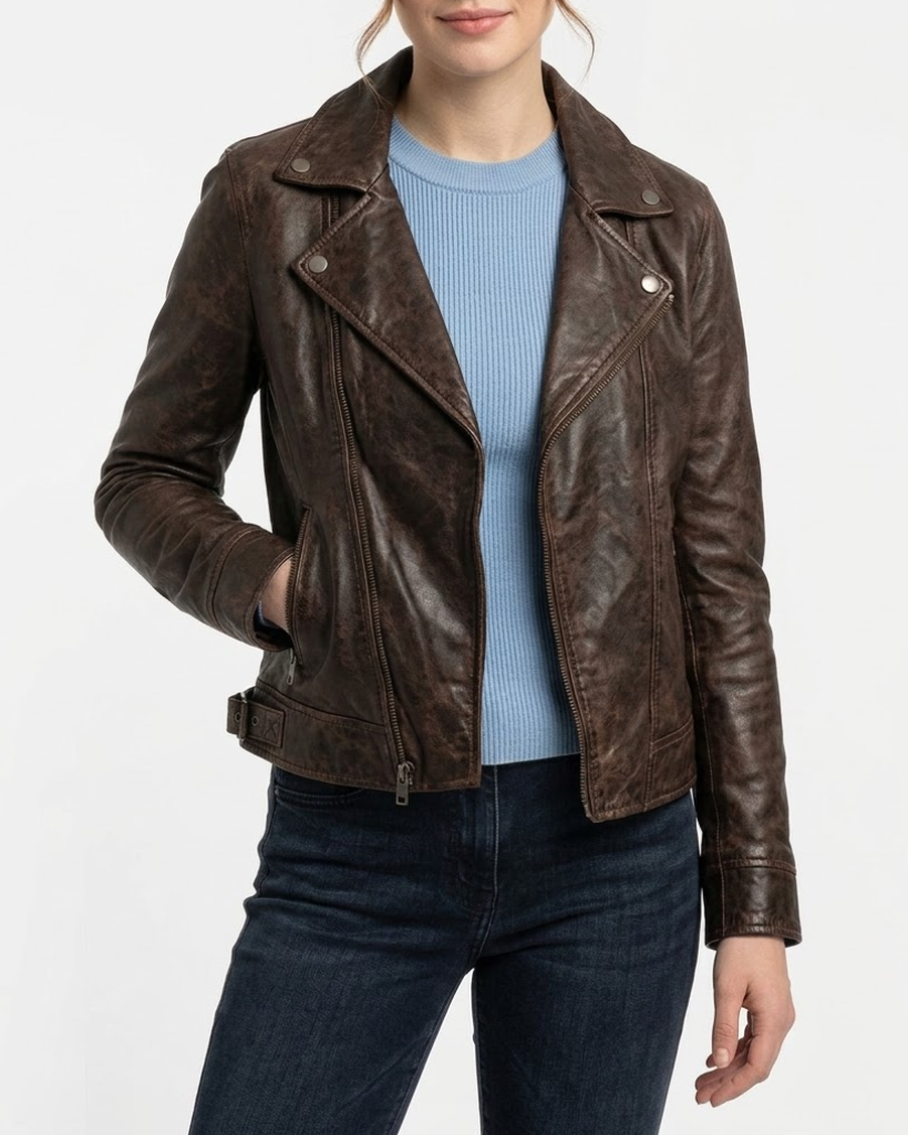 Alternative view of Boston Blue Marisa Ramirez Brown Leather Jacket
