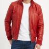 marty supreme red leather jacket