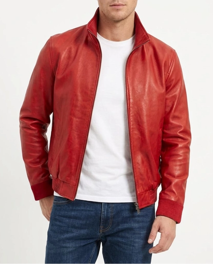 marty supreme red leather jacket