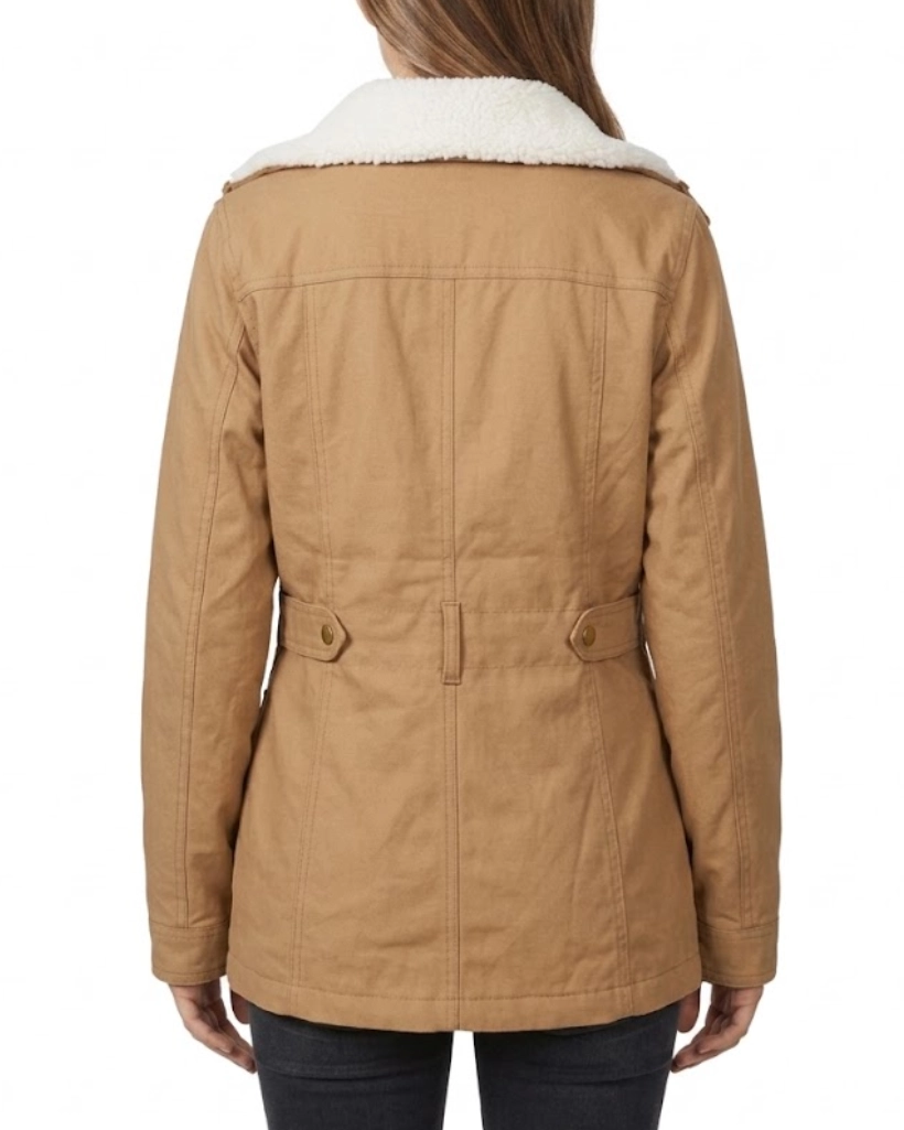 Yellowstone S02 Monica Dutton Brown Cotton Jacket - Image 3