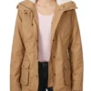 Yellowstone S02 Monica Dutton Brown Cotton Jacket - Image 2