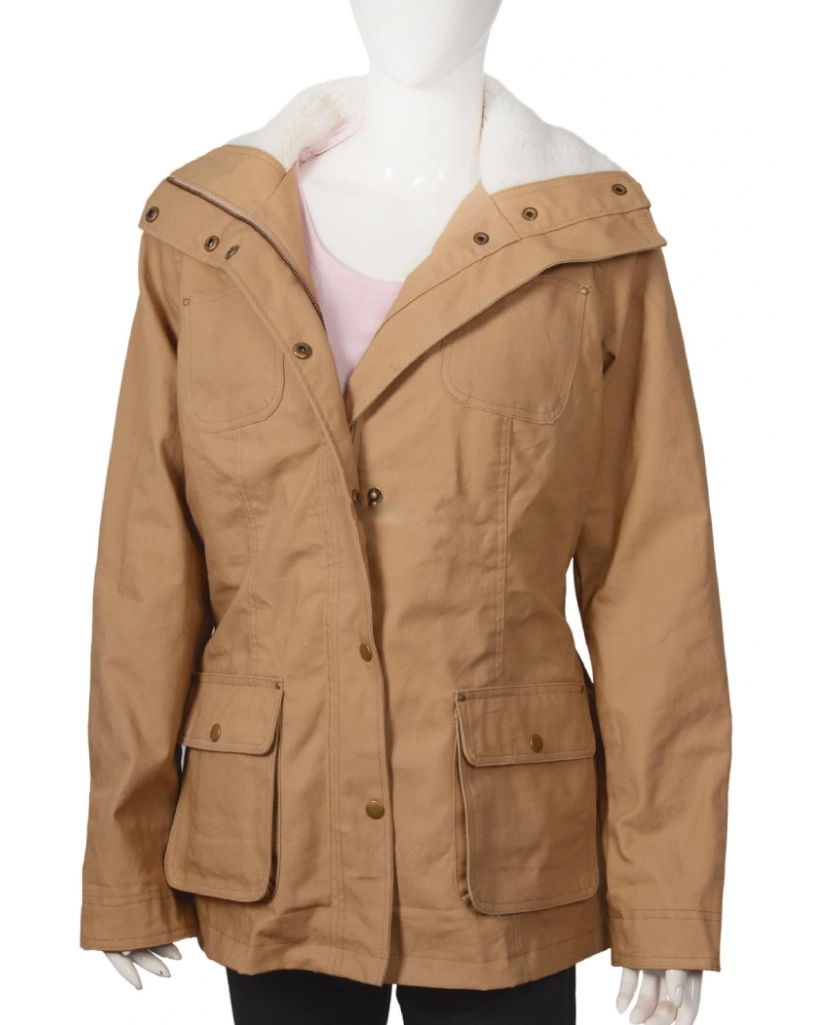 Alternative view of Yellowstone S02 Monica Dutton Brown Cotton Jacket