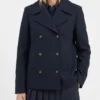 NY City 2026 Gwyneth Paltrow Navy Wool Peacoat - Image 2
