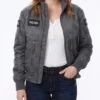 NCIS Sydney S03 Olivia Swann Gray Bomber Jacket - Image 2