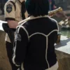 One Piece S02 Tashigi Black Shearling Jacket - Image 4
