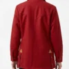Rose Reid Christmas on Every Page Rosemary Wool Red Coat - Image 3
