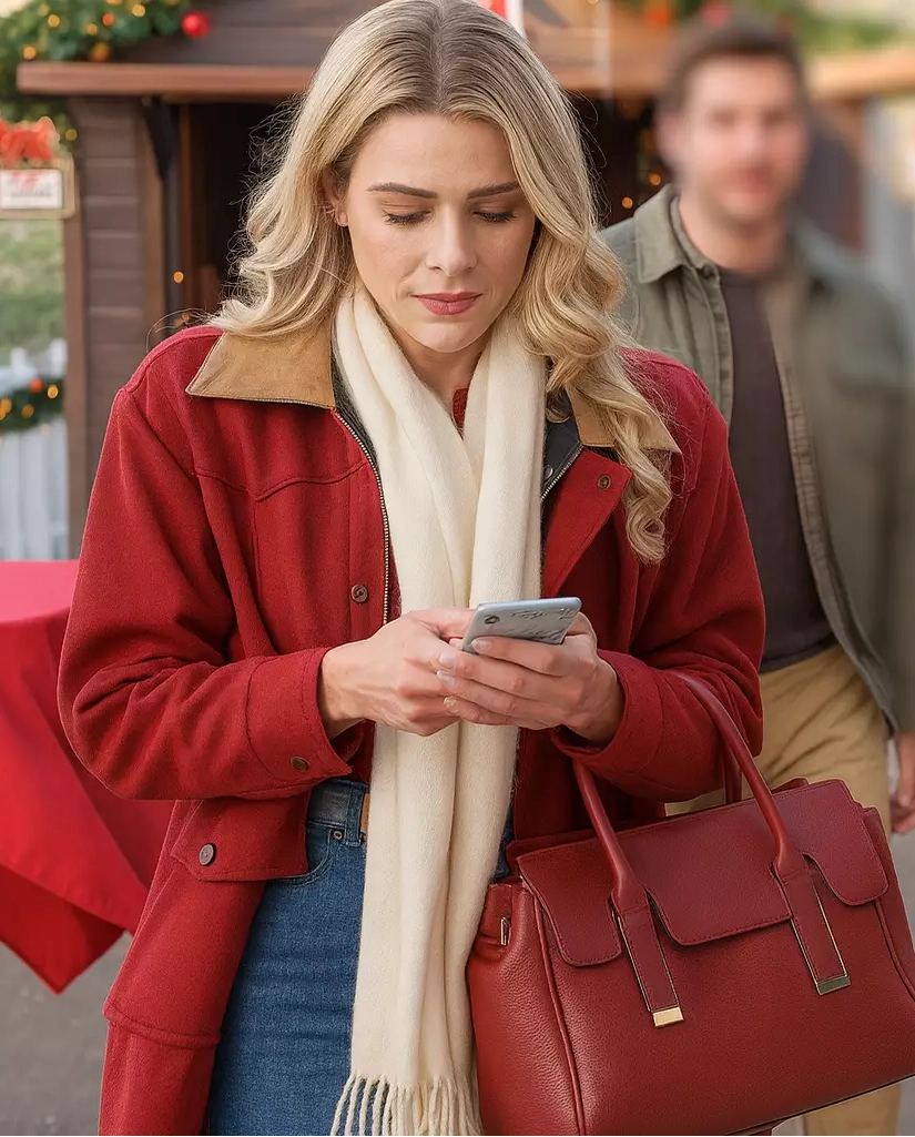 Rose Reid Christmas on Every Page Rosemary Wool Red Coat