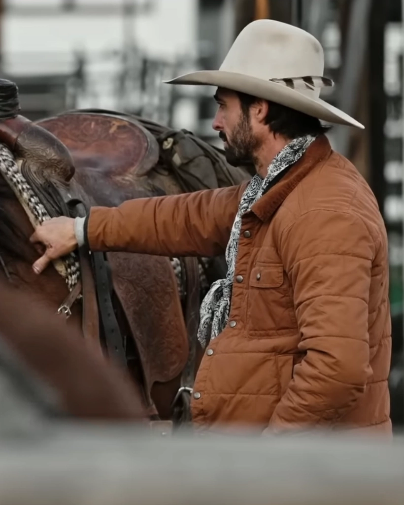 Alternative view of Yellowstone S04 Ryan Bingham Walker Puffer Jacket