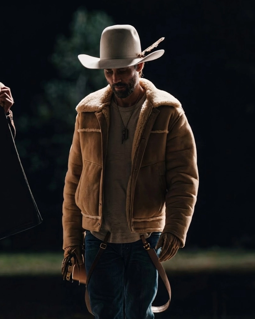 Yellowstone S04 Walker Shearling Leather Jacket - Image 4