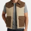 Yellowstone S03 Ryan Brown Quilted Parachute Vest - Image 2