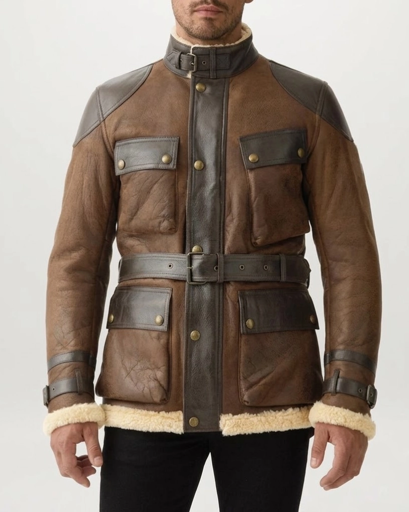 Alternative view of Men in Kilts Sam Heughan Shearling Jacket
