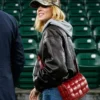 Sydney Sweeney Sporting CP v GD Black Leather Jacket - Image 5