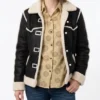 One Piece S02 Tashigi Black Shearling Jacket - Image 2
