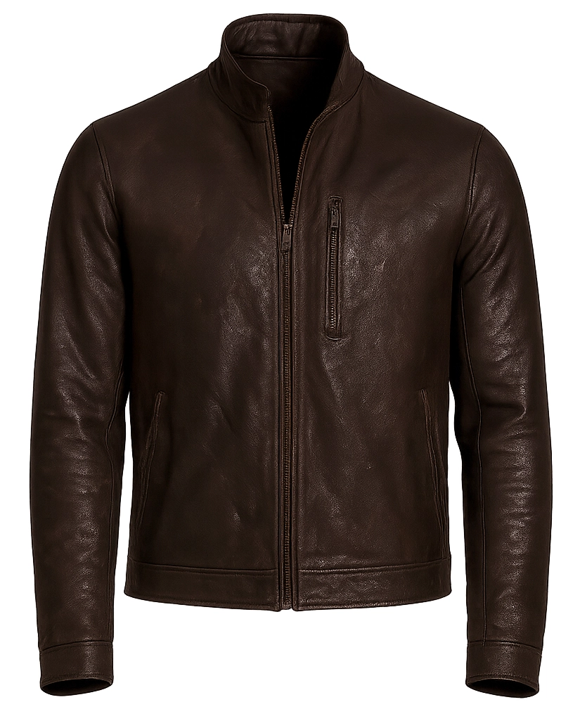 the copenhagen test simu liu brown jacket