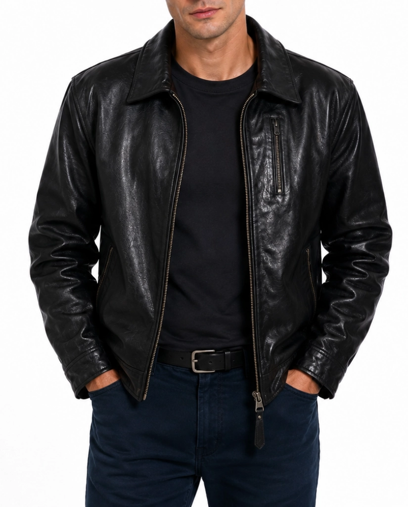 Alternative view of The Shadow’s Edge Jackie Chan Leather Jacket