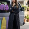 Sunny Nights D’Arcy Carden Black Leather Coat - Image 4