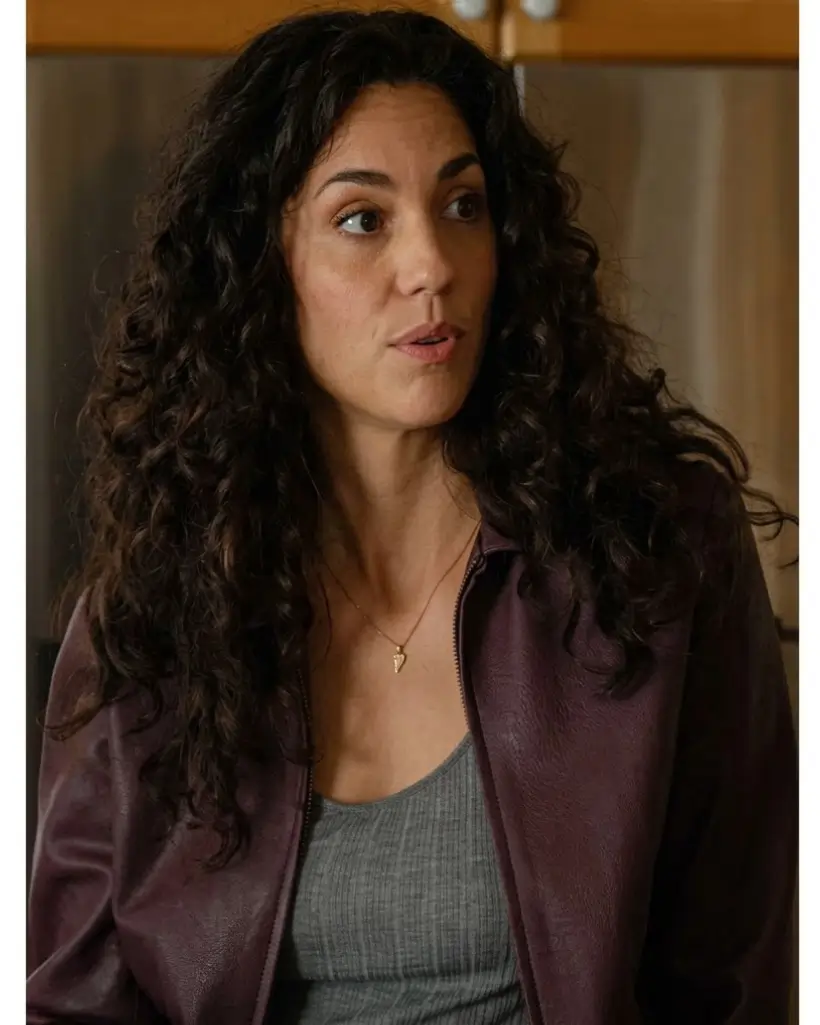 Wild Cards S03 Kaylah Zander Burgundy Leather Jacket - Image 4