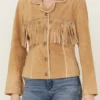 Yellowstone Women’s Fringe Suede Leather Jacket - Image 3
