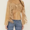 Yellowstone Women’s Fringe Suede Leather Jacket - Image 2