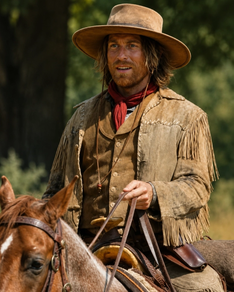 Alternative view of Yellowstone 1883 Ennis Fringe Brown Leather Jacket