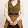 Yellowstone 1883 Margaret Dutton Brown Wool Vest - Image 2