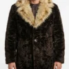 Yellowstone 1883 James Dutton Brown Wool Fur Coat - Image 2