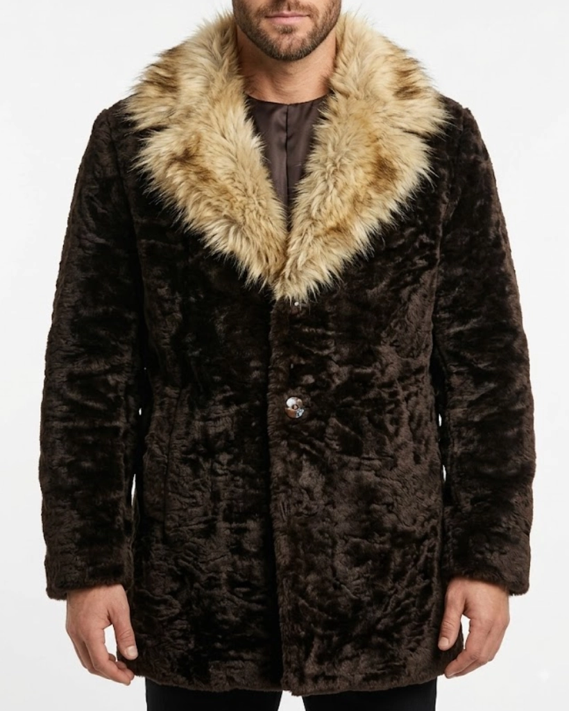 Alternative view of Yellowstone 1883 James Dutton Brown Wool Fur Coat