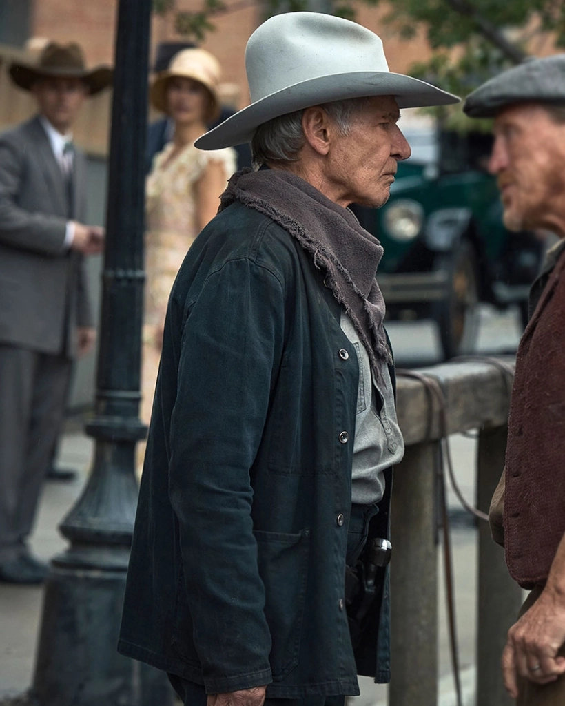Yellowstone 1923 Harrison Ford Black Jacket - Image 5