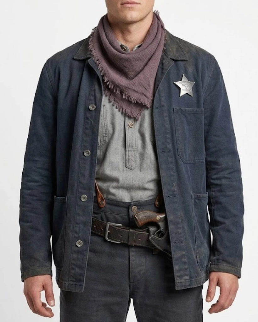 Alternative view of Yellowstone 1923 Harrison Ford Black Jacket
