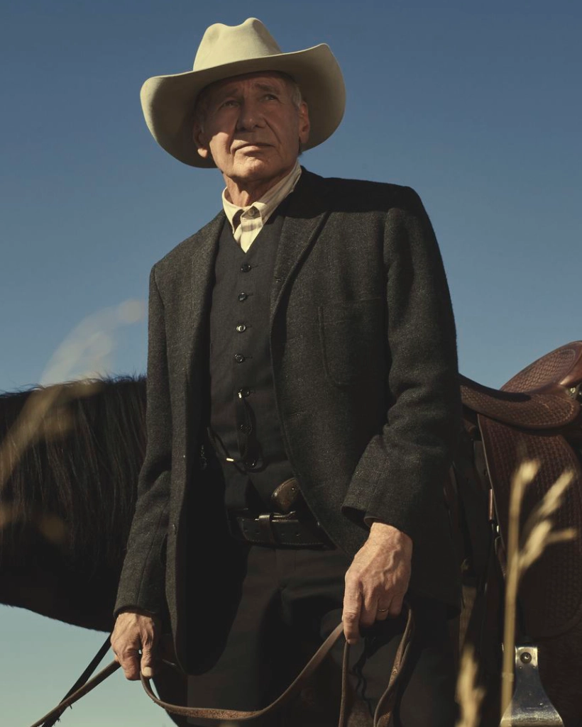 Alternative view of Yellowstone 1923 Harrison Ford Wool Black Blazer