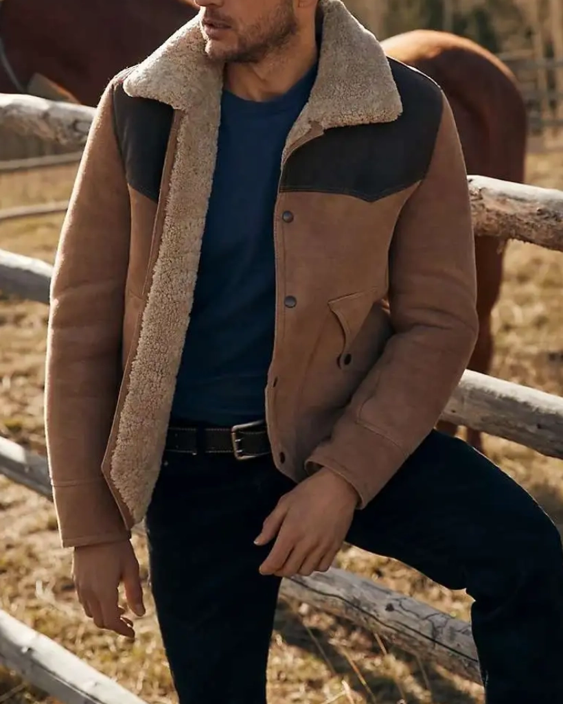 Yellowstone S05 Kayce Dutton Suede Leather Jacket - Image 6