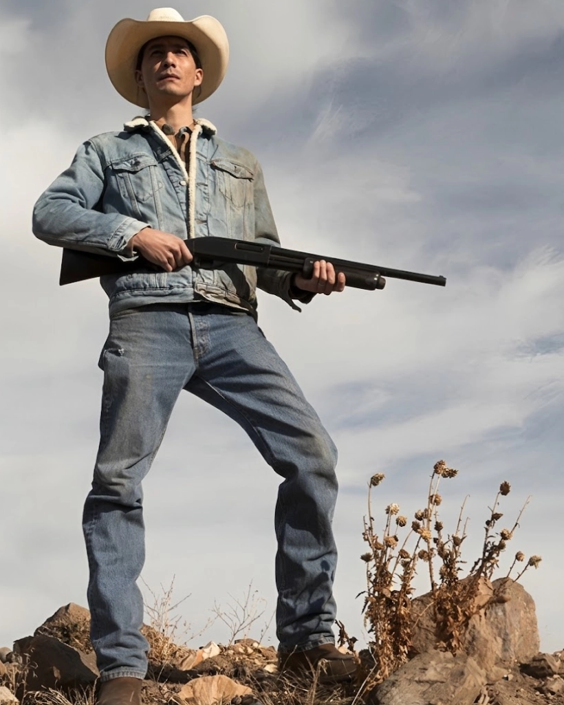 Yellowstone S05 Sam Stands Alone Blue Denim Jacket - Image 3