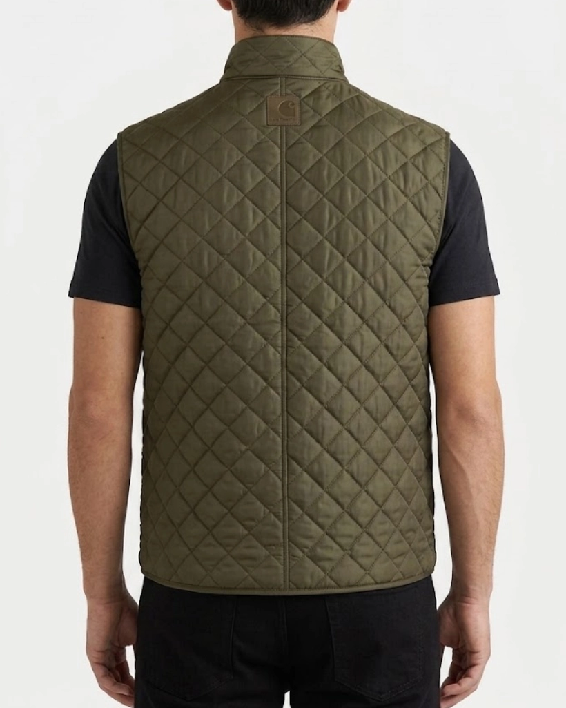 Yellowstone S04 John Dutton Green Quilted Vest - Image 3