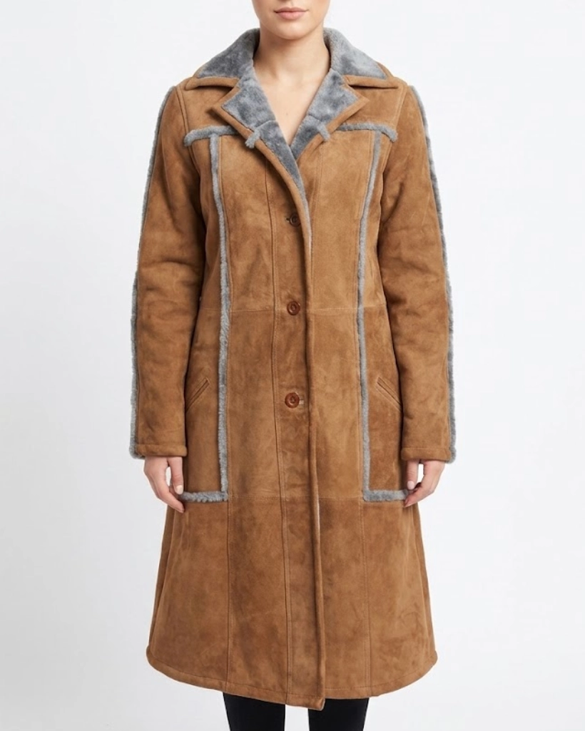 Alternative view of Yellowstone S02 Beth Dutton Brown Suede Leather Coat