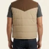Yellowstone S03 Ryan Brown Quilted Parachute Vest - Image 3